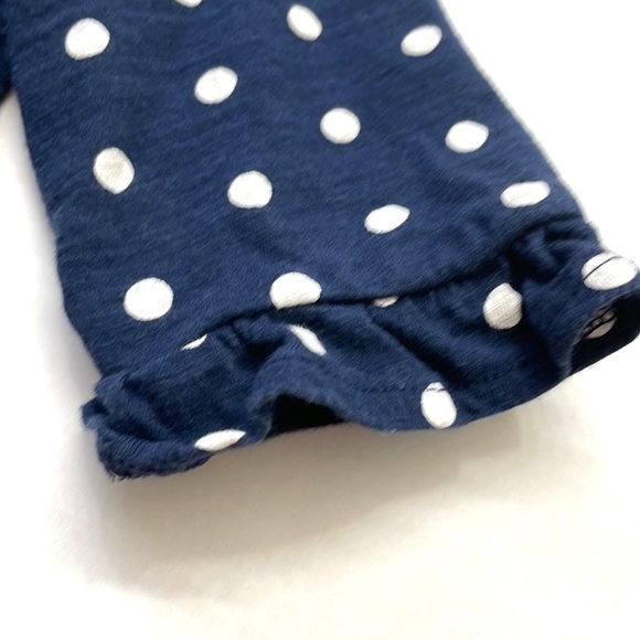 Gap Kids Navy Polka Dot Short Sleeved Shirt, Size XS - Picture 3 of 5